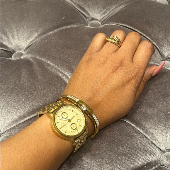 Fossil Gold-Tone Chronograph Watch - Picture 5 of 16